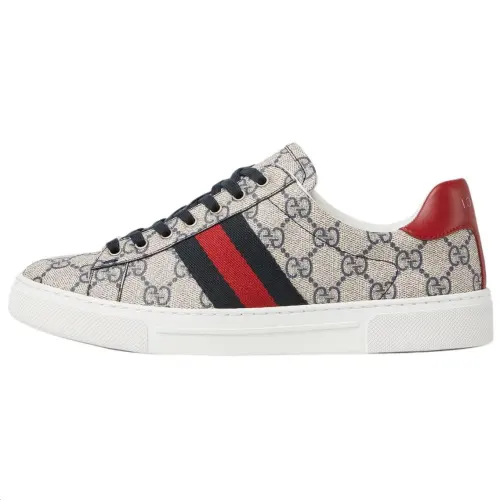 GUCCI ACE Low top Skateboard Shoes Women's Beige