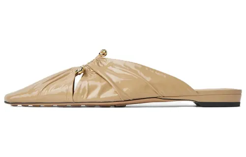 Bottega Veneta Closed Toe Slippers Women's Beige