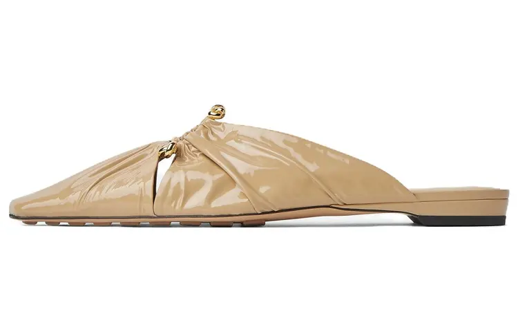 Bottega Veneta Closed Toe Slippers Women's Beige