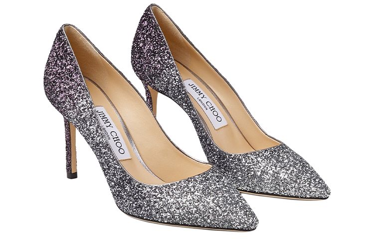 Jimmy Choo Romy 85mm Glitter-effect Pumps