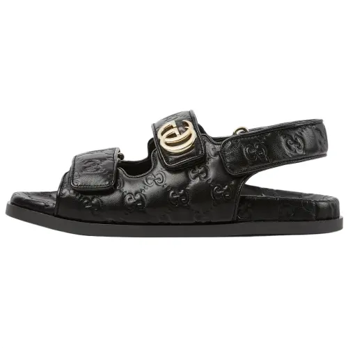 Gucci Wmns Double G Sandal 'Black' Women's