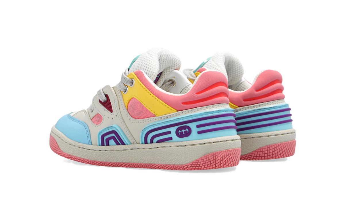 Детские кеды Gucci Basket Demetra (розово-голубой) — фото 4