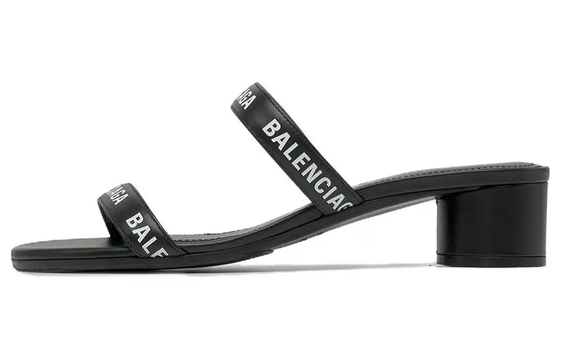 Balenciaga Round 40mm Sandals 'Black' Women's