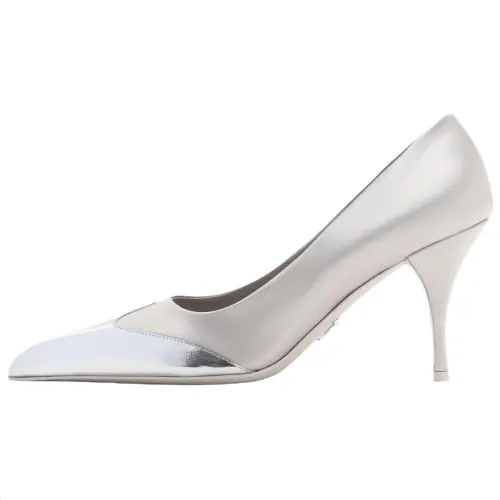 PRADA Slim Heel High Heels Women's Silver