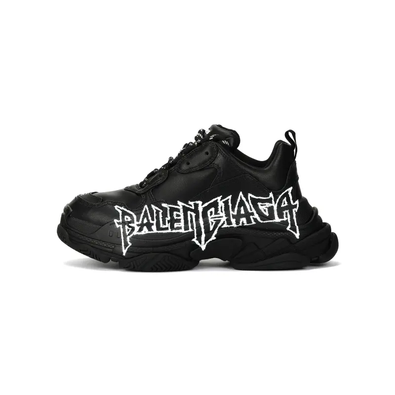 Balenciaga Triple S Diy Metal Artwork Black