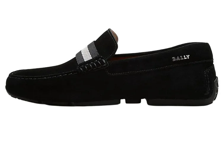 BALLY Pearce Black Suede Loafers Men Black