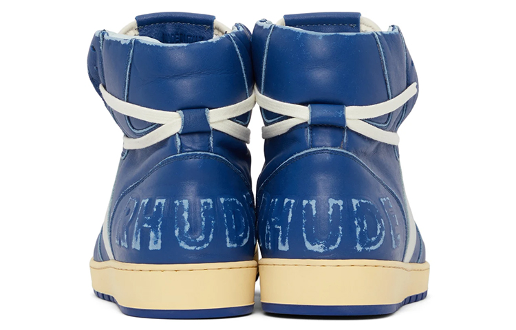 RHUDE High top Skateboard Shoes Men's Blue White