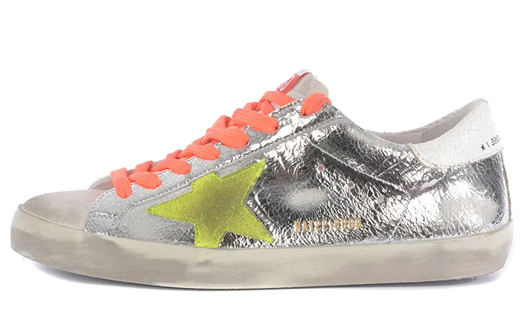 Golden Goose Super Star Stylish Skateboarding Shoes Men's Silver