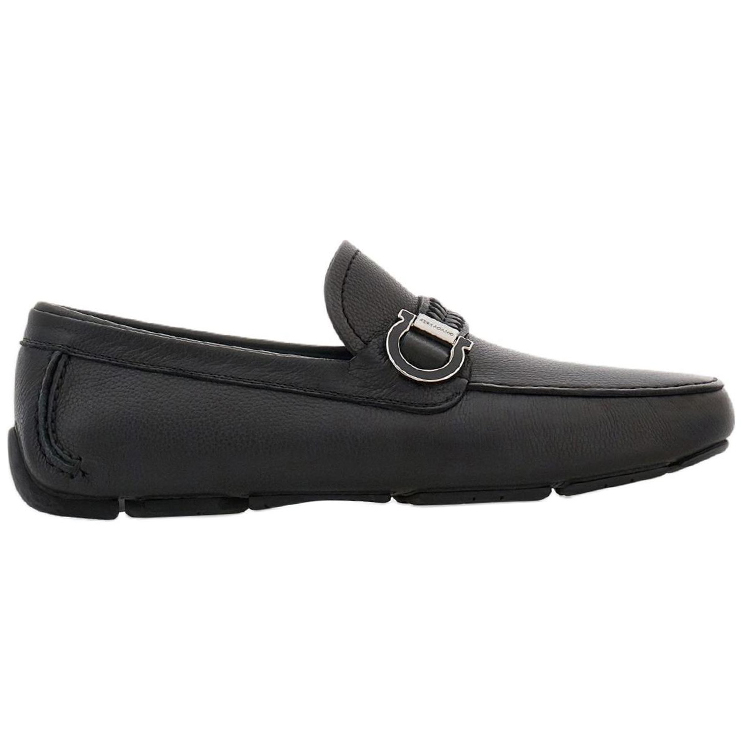 FERRAGAMO Gancini Loafers Men's Black
