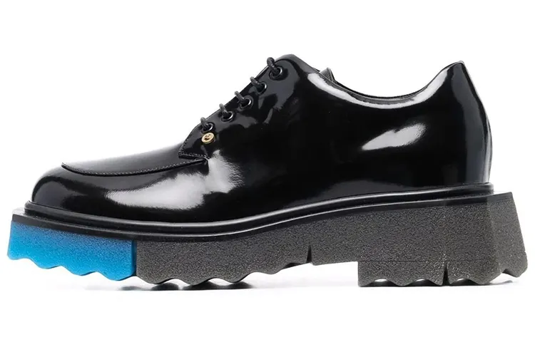 OFF-WHITE High-Shine Black Blue Women's