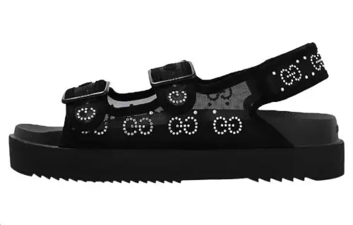 Gucci Wmns Gg Sandal 'Crystals - Black' Women's