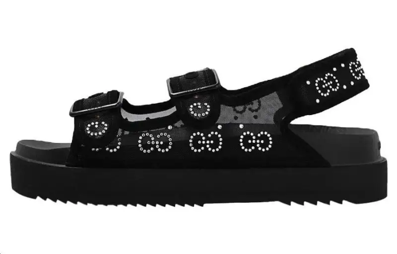 Gucci Wmns Gg Sandal 'Crystals - Black' Women's