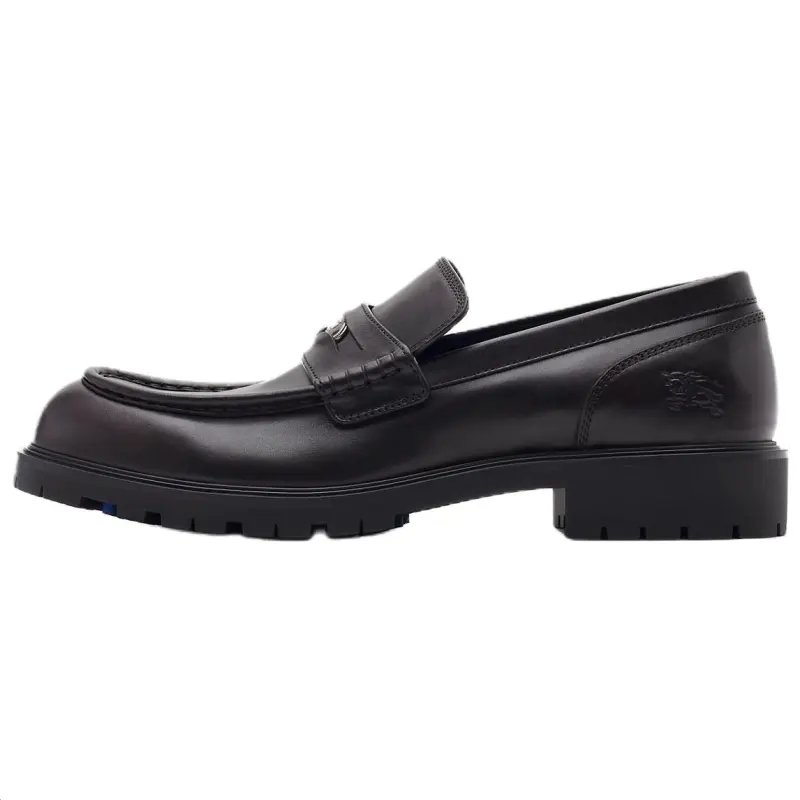 Burberry Rogue Calfskin Loafers Men's Black