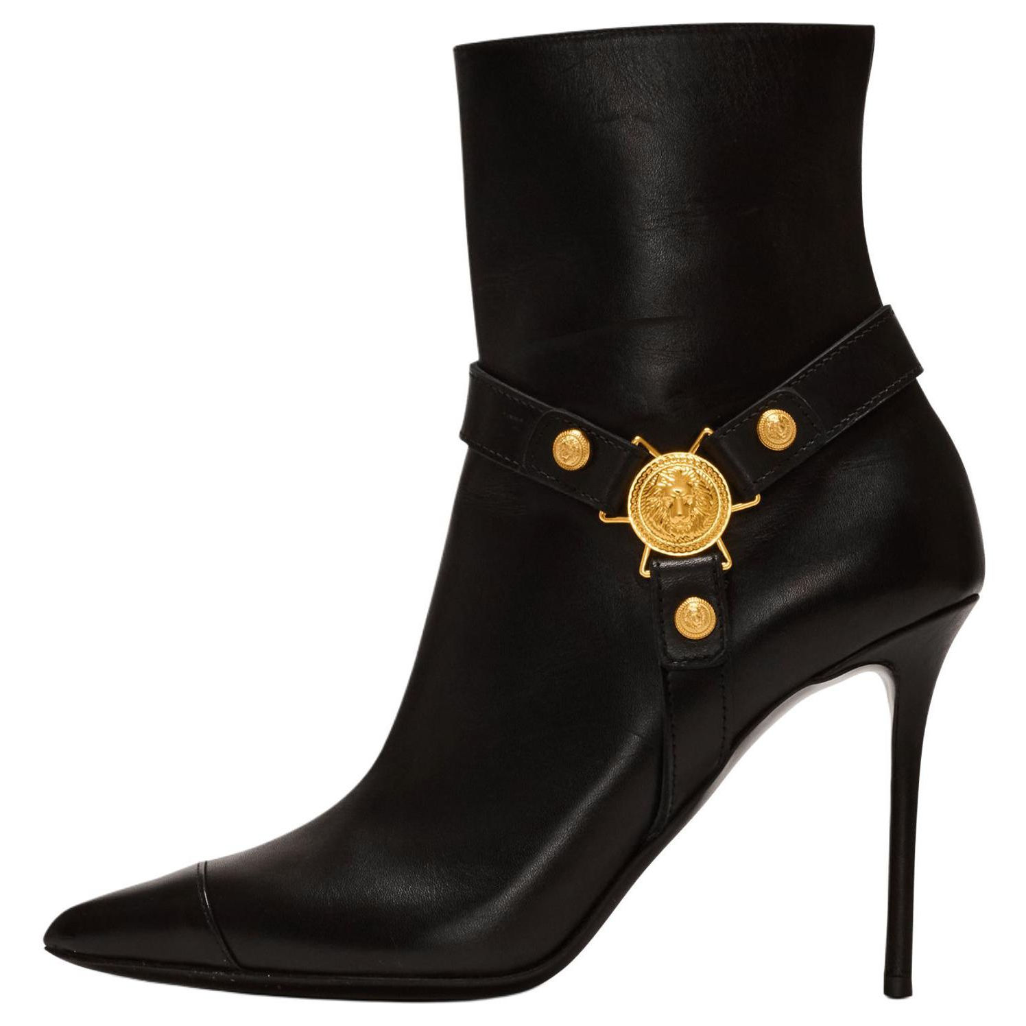 Женские ботильоны BALMAIN DN1TE012LVIT (черные)