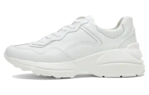 GUCCI Rhyton Leather Low top Sports Casual Shoes Women's White