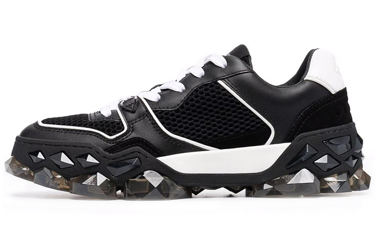 Jimmy Choo Diamond Low top Sports Casual Shoes Women's Black