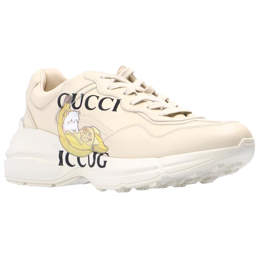Женские кроссовки Gucci × Bananya Rhyton (слоновая кость) — фото 3