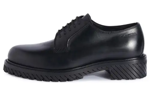 OFF-WHITE Military leather derby shoes