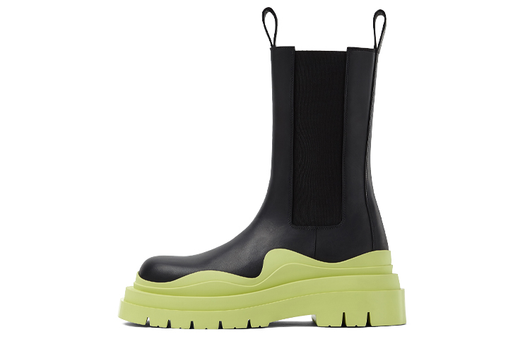 Bottega Veneta Tire Chelsea Boots Women's Black Green