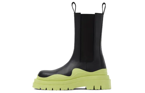 Bottega Veneta Tire Chelsea Boots Women's Black Green