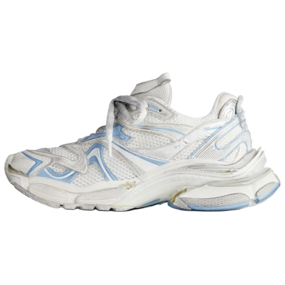 Balenciaga Runner 2.0 Low top Chunky Sneakers Women's White Blue