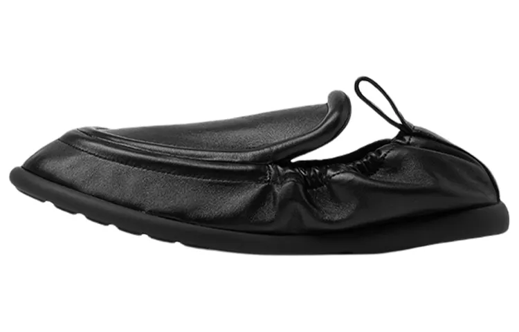 Bottega Veneta Round Sheepskin Casual Shoes Men's Black