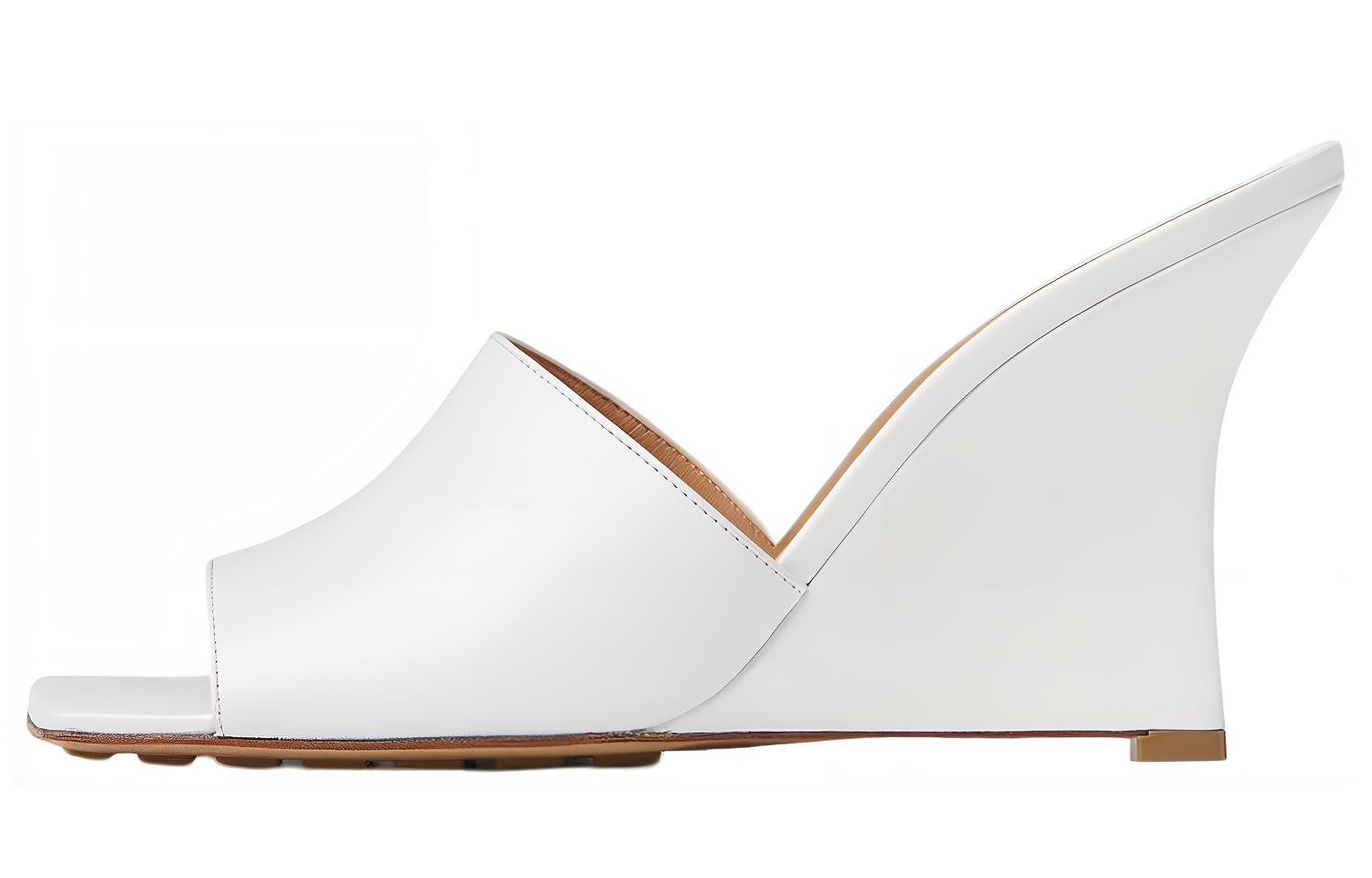 Женские сабо Bottega Veneta Stretch (белые)
