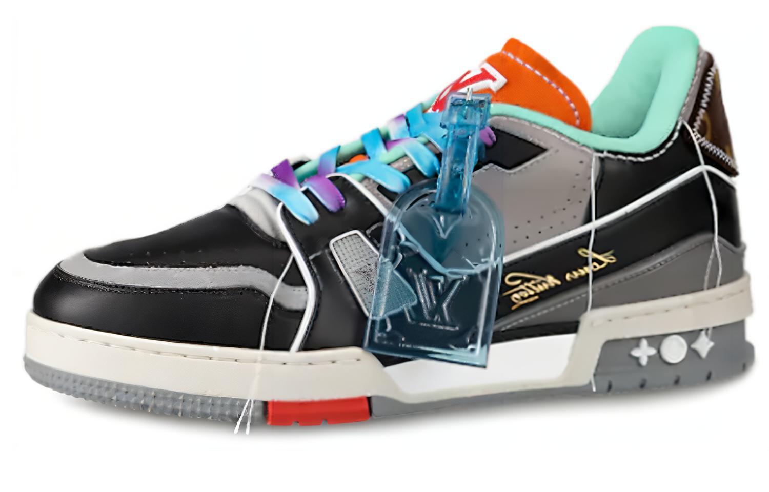 Мужские кеды Louis Vuitton Trainer (черно-синие)
