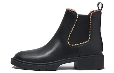 COACH Levy Short Chelsea Boots Women's Black