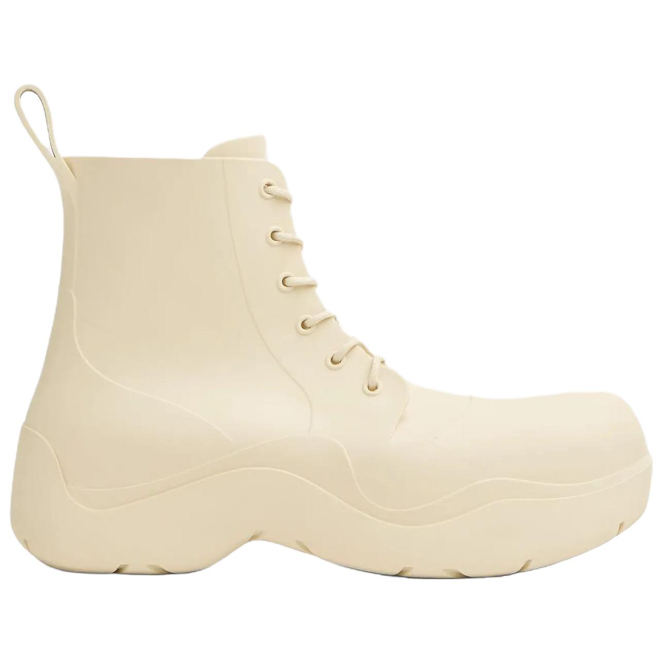 Bottega Veneta Puddle Rubber Ankle Boots Men's Ecru
