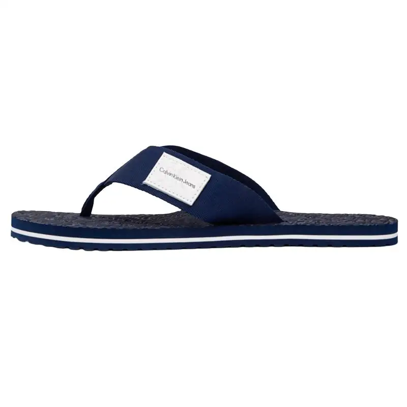 CKJ CALVIN KLEIN JEANS Rubber Sole Flip Flops Men's Blue
