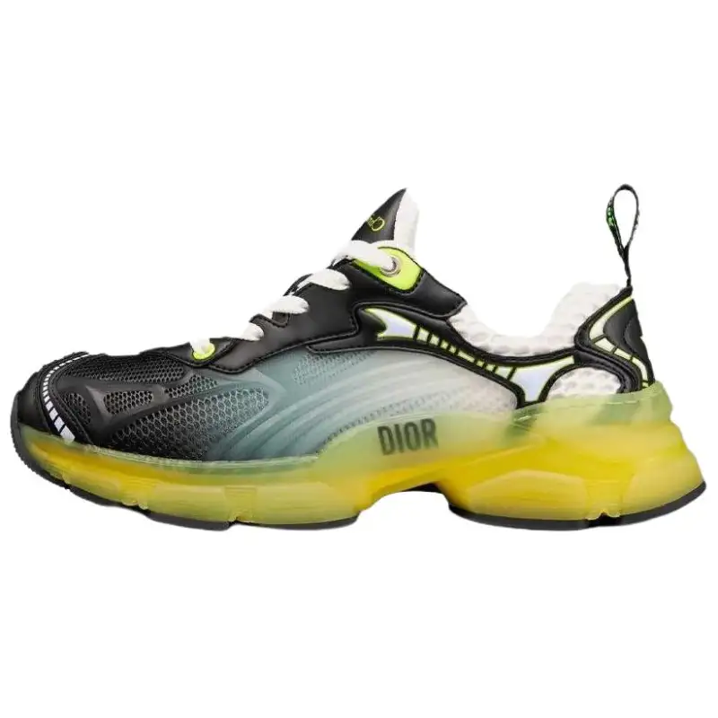 DIOR Vibe White Black Flourescent Yellow Women's