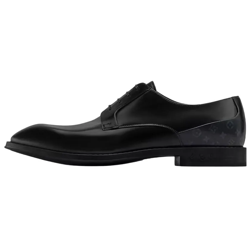 LOUIS VUITTON Kensington Cow Leather Dress Shoes Men's Black