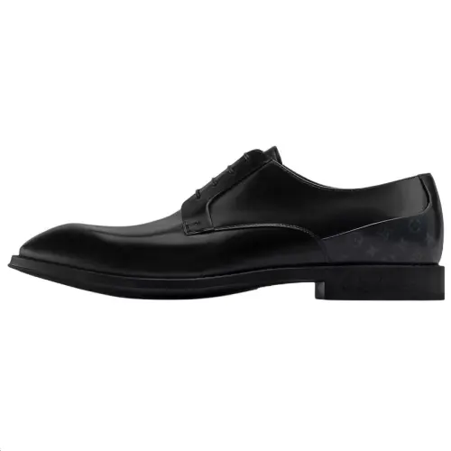 LOUIS VUITTON Kensington Cow Leather Dress Shoes Men's Black