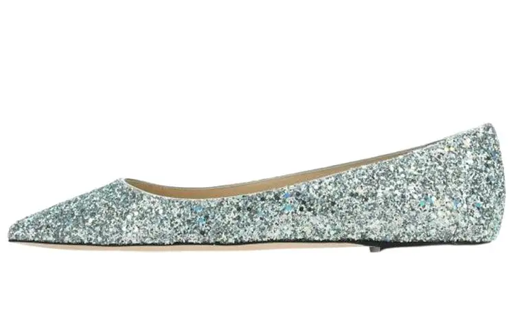 Jimmy Choo ROMY pointed toe slip-on ballet flats for women mint green