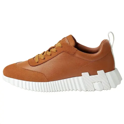 HERMES Bouncing Low top Casual Shoes Women's Brown