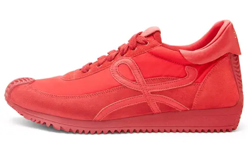 LOEWE Flow Runner Leather Cushioning Low top Sports Casual Shoes Men's Red