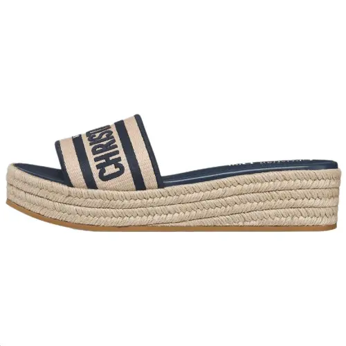 DIOR Dway Slide Slippers Women's Beige Blue