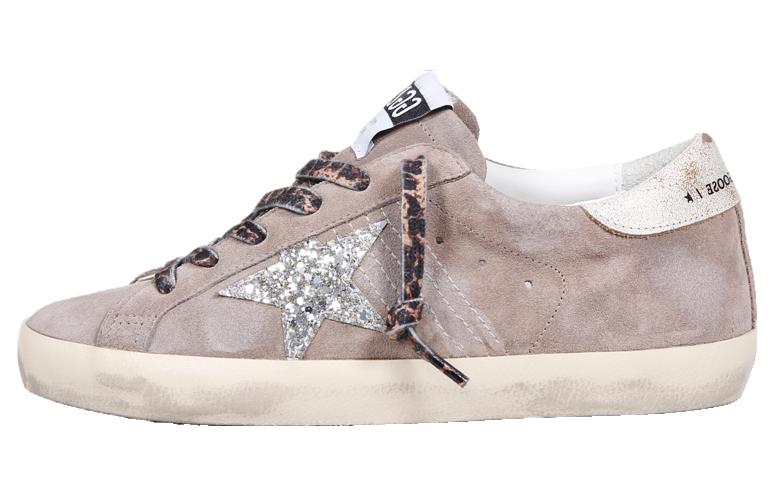 Женские кеды Golden Goose Super-Star (серо-коричневые)