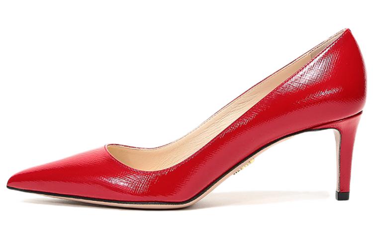 Женские туфли Prada Saffiano (красные)