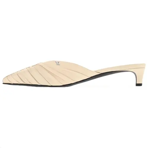 LOUIS VUITTON Closed Toe Slippers Women's Cream