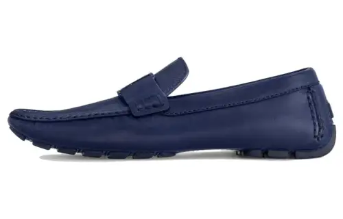 LOUIS VUITTON Monte Carlo Cow Leather Loafers Men's Blue