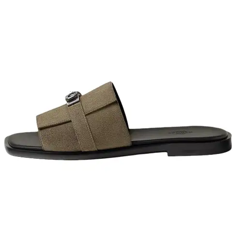HERMES Gabriella Slide Slippers Men's Umber