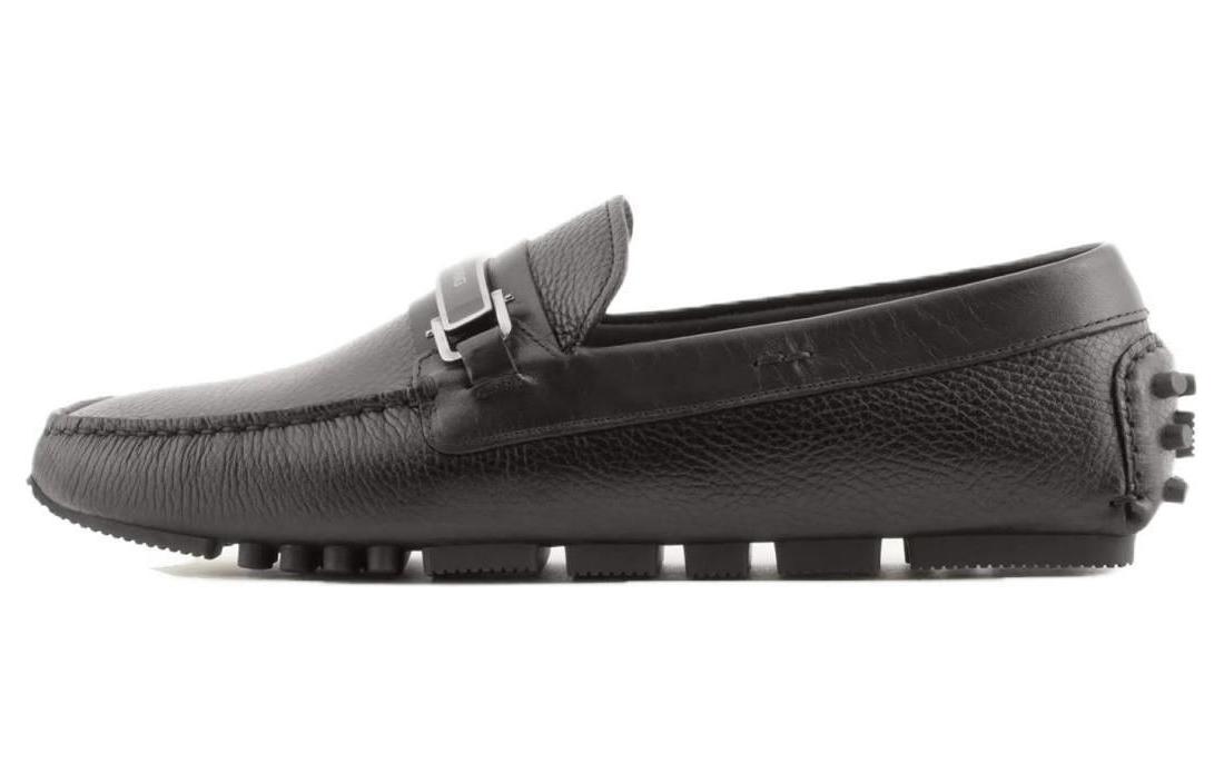 EMPORIO ARMANI Armani, fashionable brown loafers, simple and elegant design