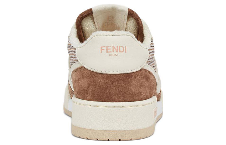 FENDI Match Low Top 'Cream Brown Houndstooth' Women's