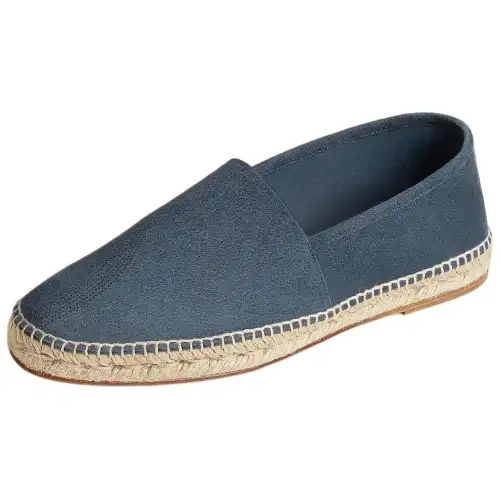 HERMES Izar Suede Espadrilles Men's Blue