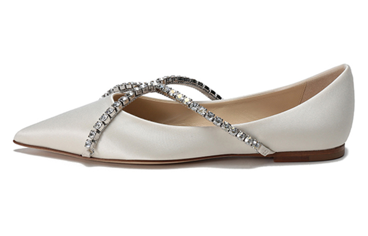Jimmy Choo Genevi Fabric Casual Shoes Women's White