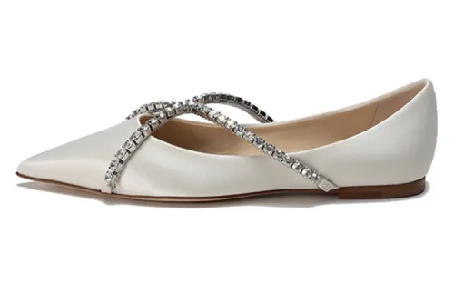 Jimmy Choo Genevi Fabric Casual Shoes Women's White