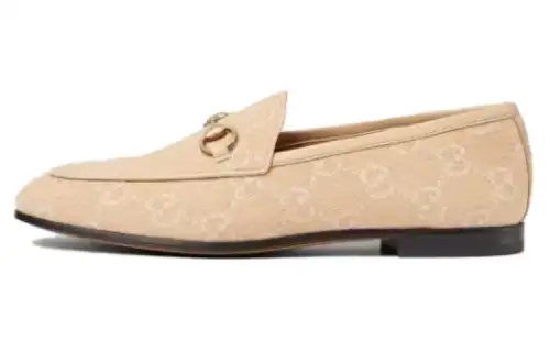 GUCCI Jordaan 24 Spring Summer Collection Denim Loafers 1CM Women's Yellow