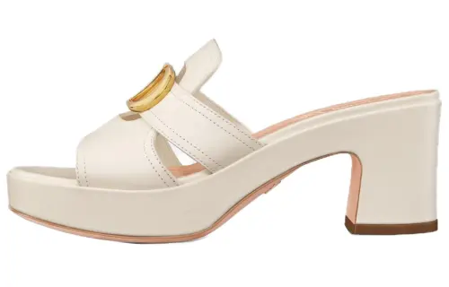 DIOR 30 Montaigne Slide Slippers Women's White